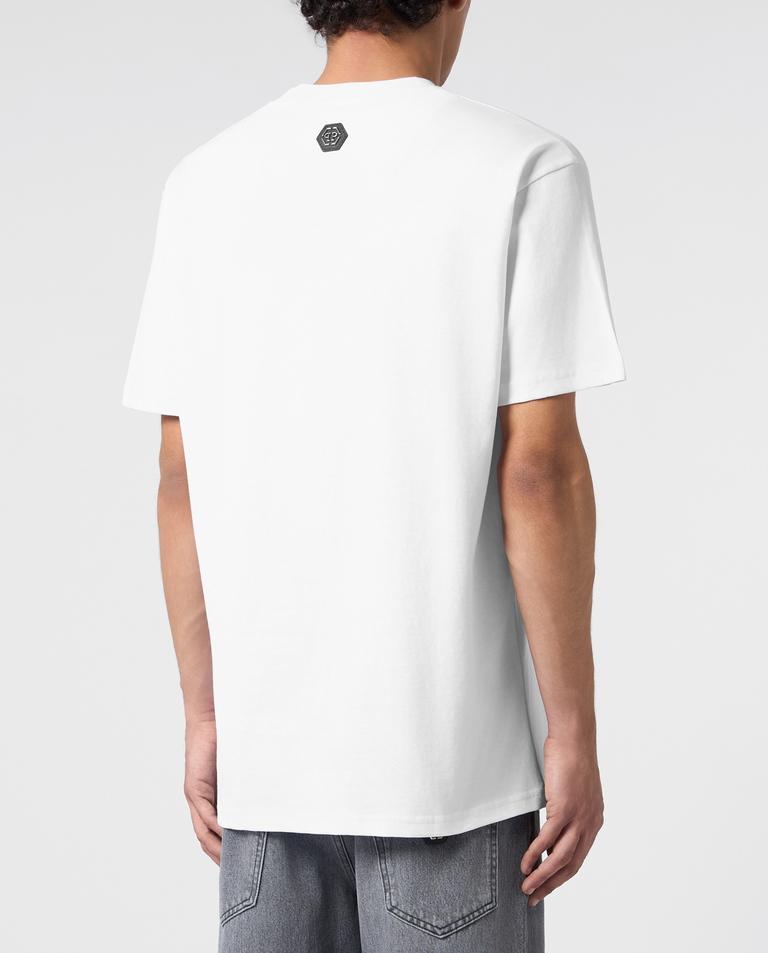 Biały t-shirt z nadrukiem Dragon Hexagon - Image #2