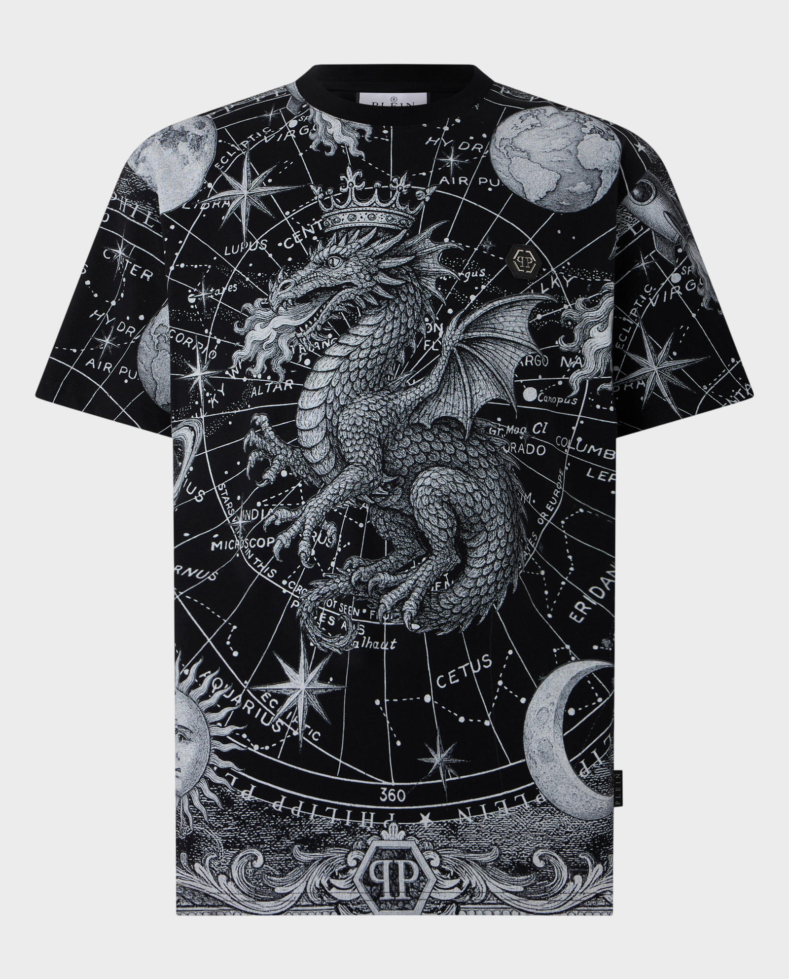 Czarny t-shirt z motywem Zodiac - Image #0