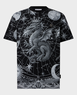 Czarny t-shirt z motywem Zodiac - Image #0