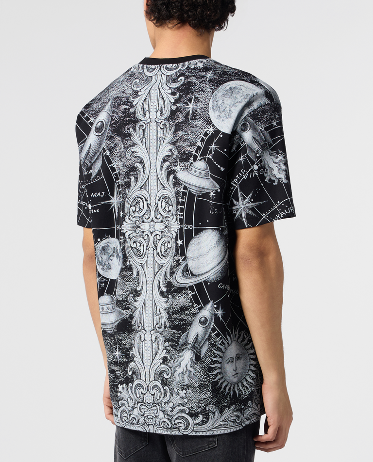 Czarny t-shirt z motywem Zodiac - Image #2
