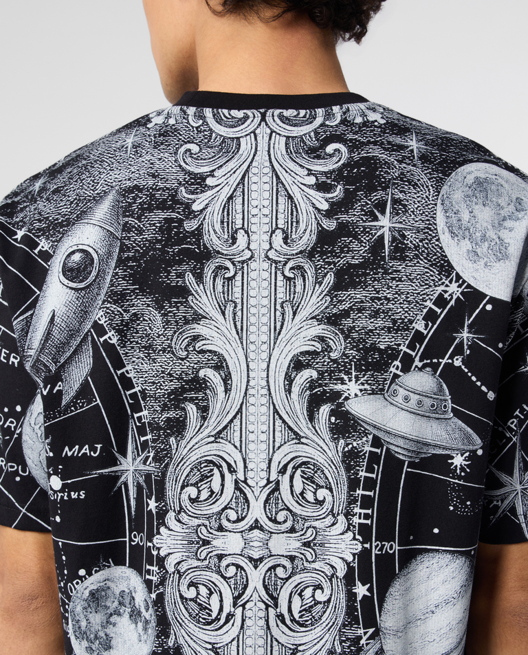 Czarny t-shirt z motywem Zodiac - Image #4