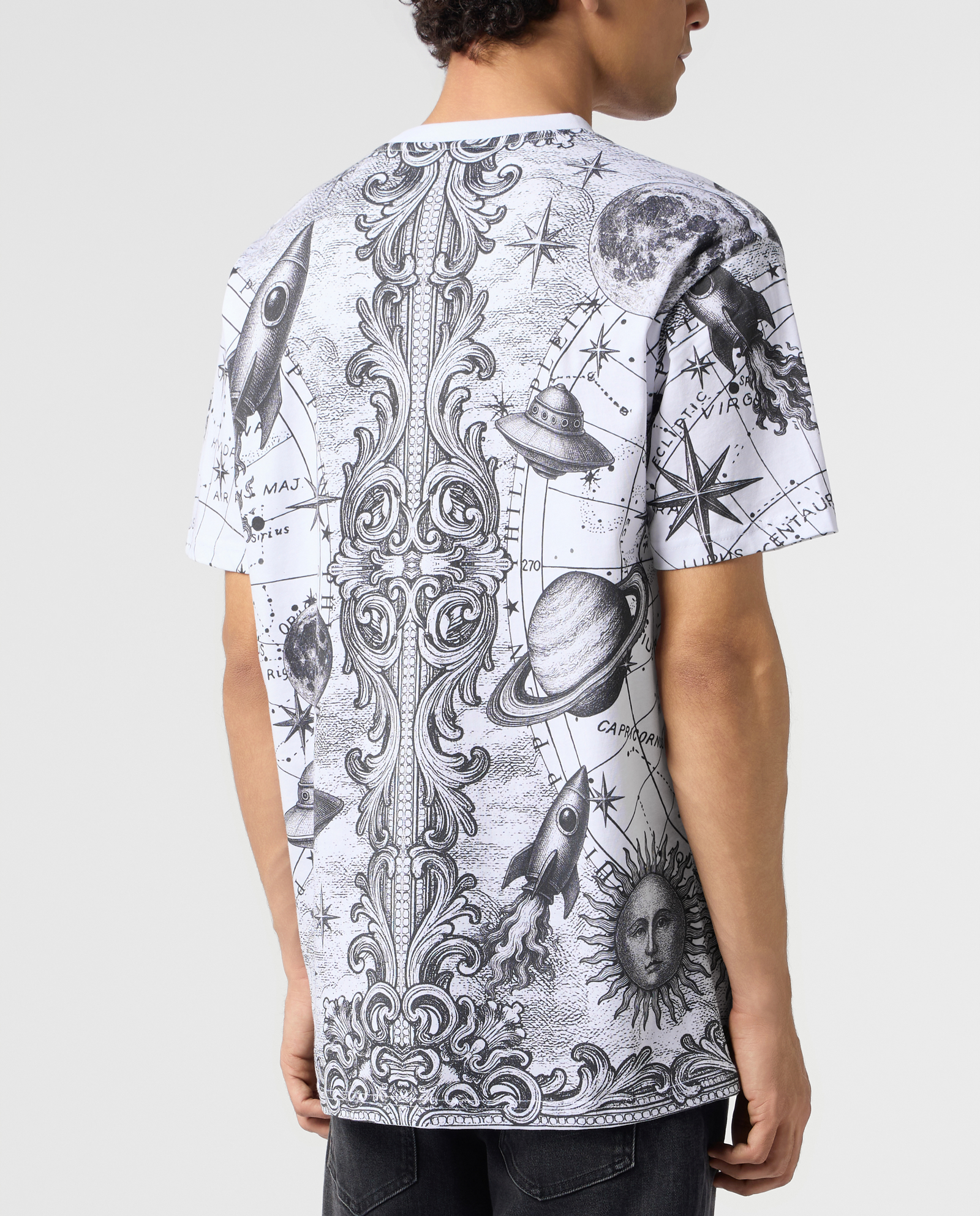 Biały t-shirt z motywem Zodiac - Image #2