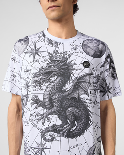 Biały t-shirt z motywem Zodiac - Image #4