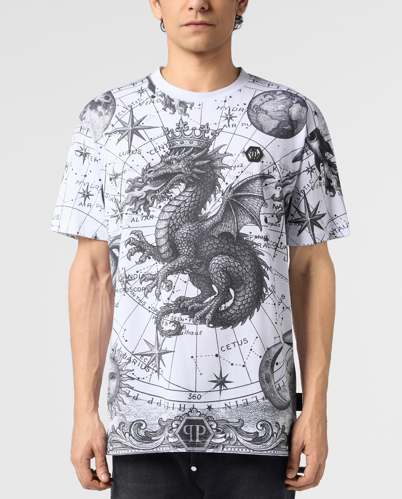 Biały t-shirt z motywem Zodiac - Image #1