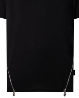 Czarny t-shirt z suwakami - Image #1