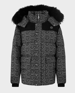 Pikowana kurtka w monogram - Image #0