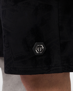 Czarne szorty z monogramem - Image #4
