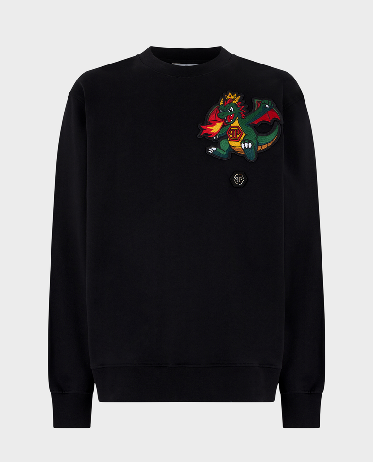 Czarna bluza z motywem smoka