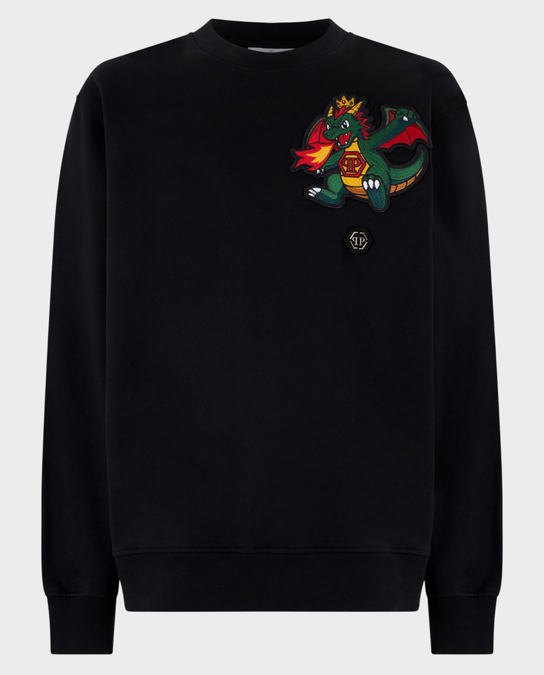 Czarna bluza z motywem smoka