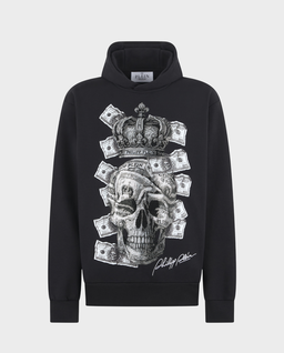 Czarna bluza z kapturem Dollar Skull Stones - Image #0