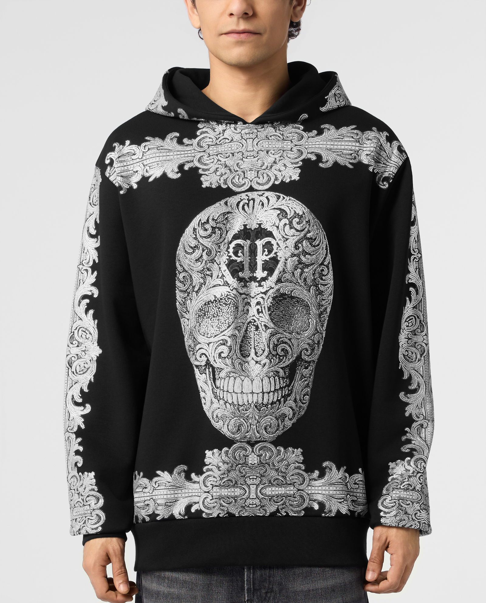 Bluza z kapturem Baroque Skull Stones - Image #1