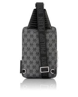 Czarna torba crossbody z monogramem - Image #2