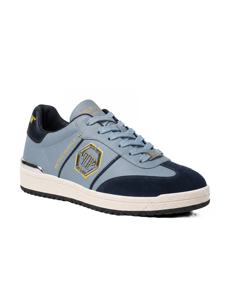 Niebieskie sneakersy z logo RETRO HUSTLE BICOLOR