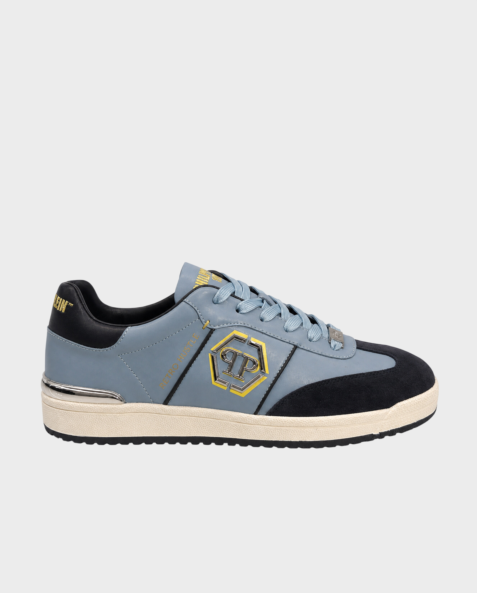 Niebieskie sneakersy z logo RETRO HUSTLE BICOLOR - Image #0