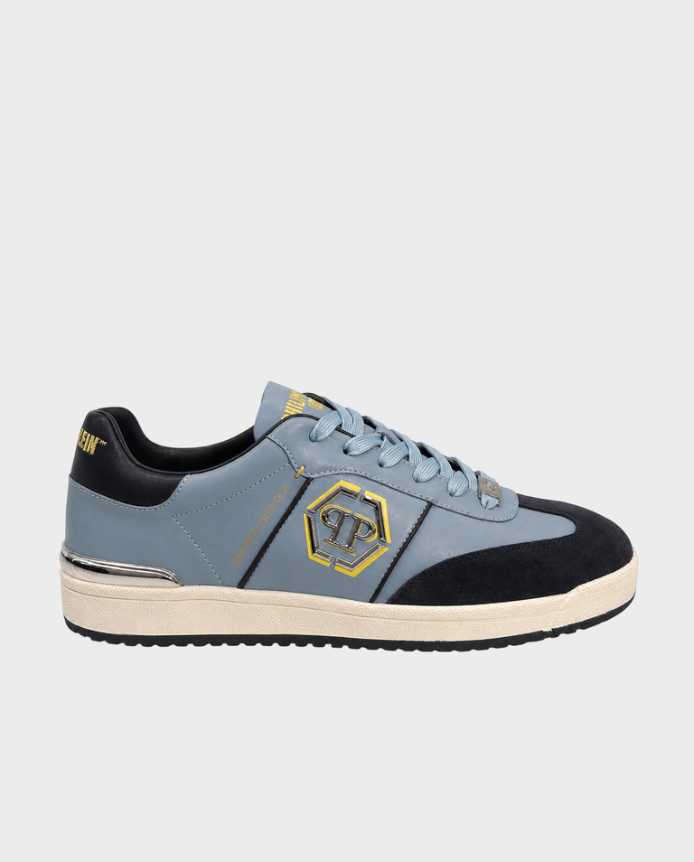 Niebieskie sneakersy z logo RETRO HUSTLE BICOLOR