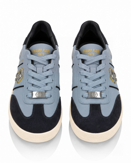 Niebieskie sneakersy z logo RETRO HUSTLE BICOLOR - Image #3