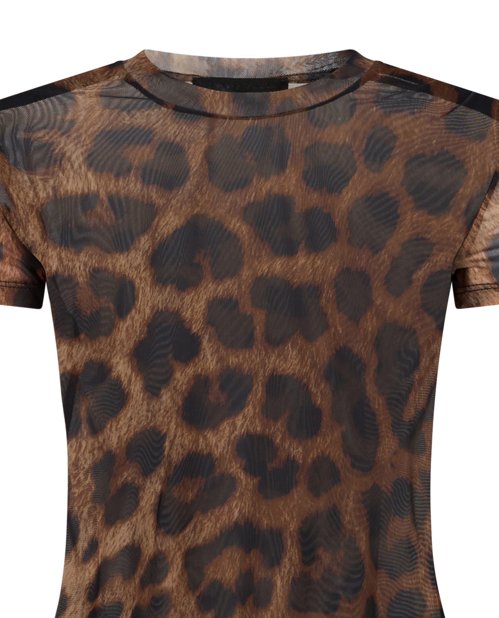 Brązowy t-shirt w panterkę Pure Fit - Image #1