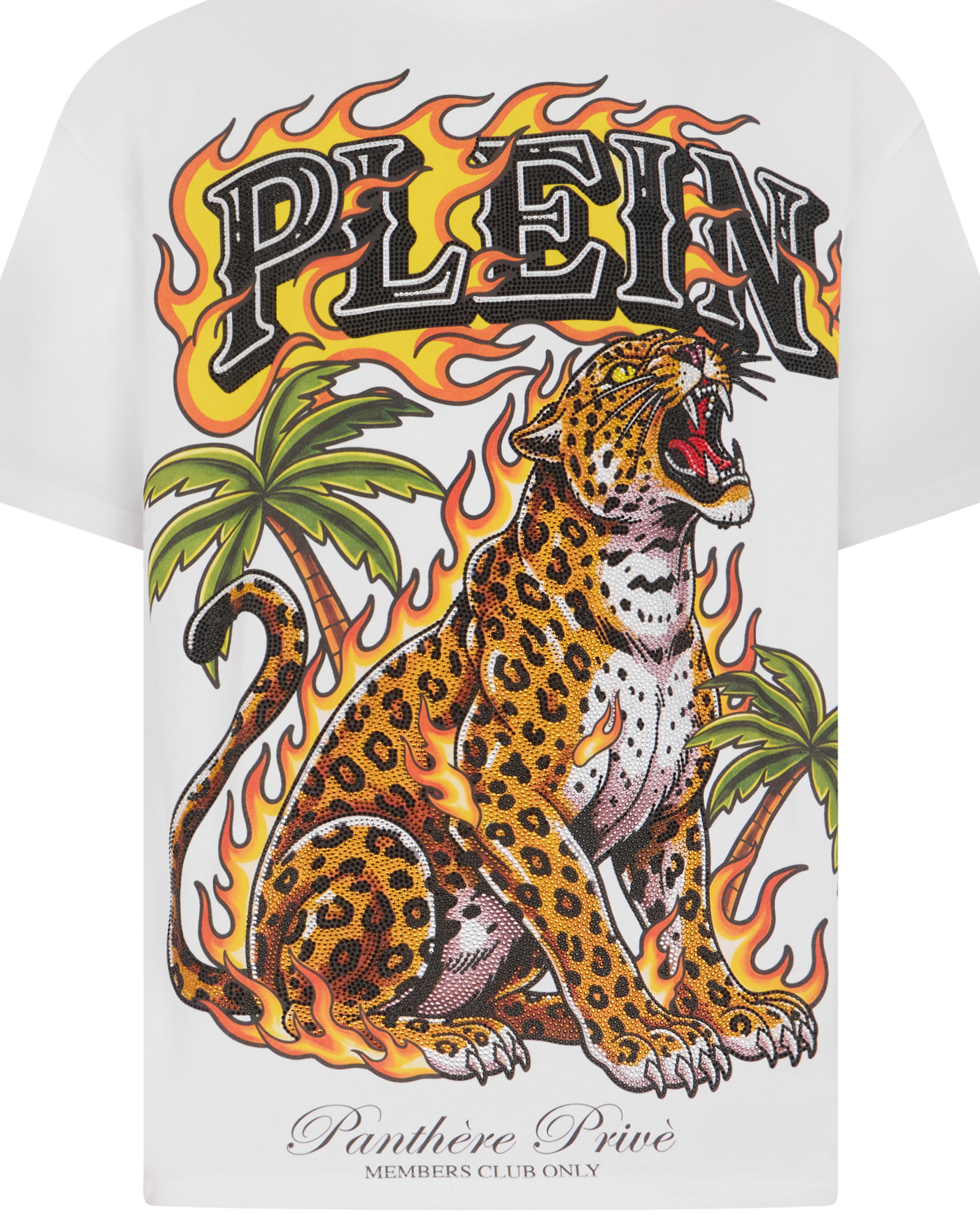 Biały T-shirt Urban Jungle Leopard - Image #1