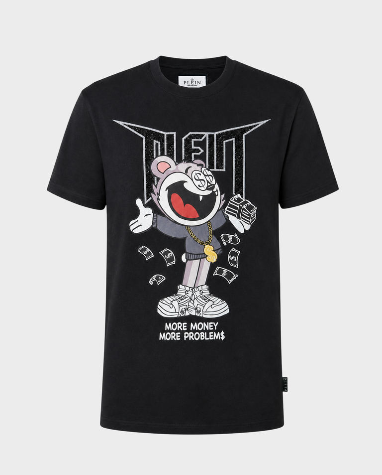 Czarny t-shirt z printem