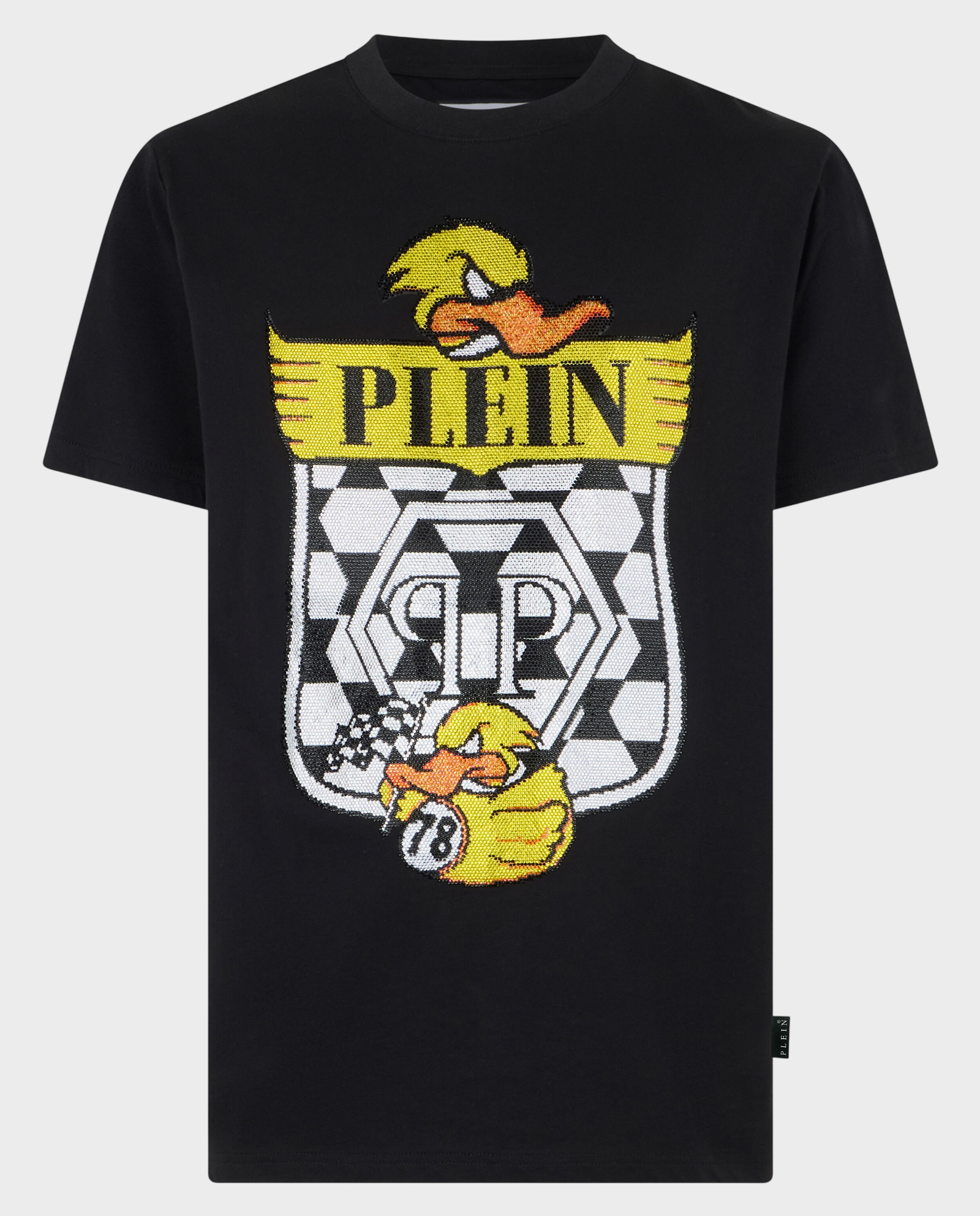 Czarny t-shirt z printem - Image #0