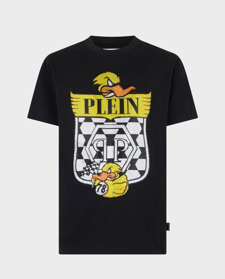 Czarny t-shirt z printem