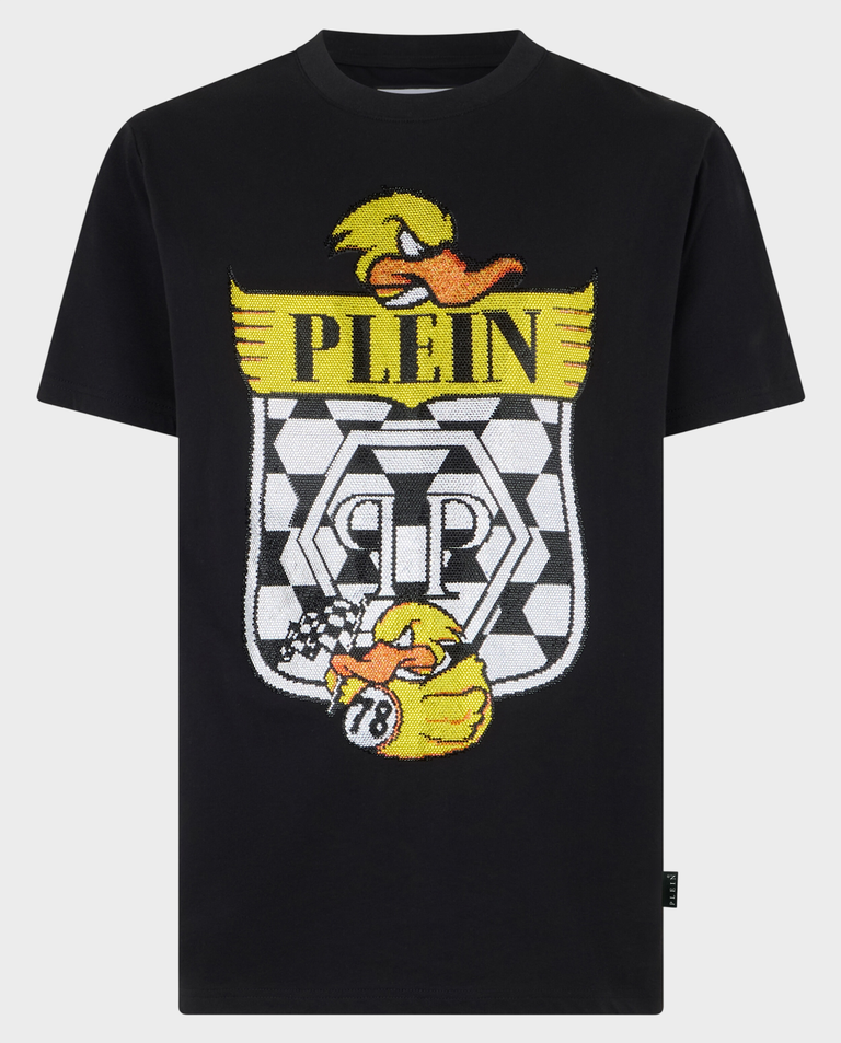 Czarny t-shirt z printem