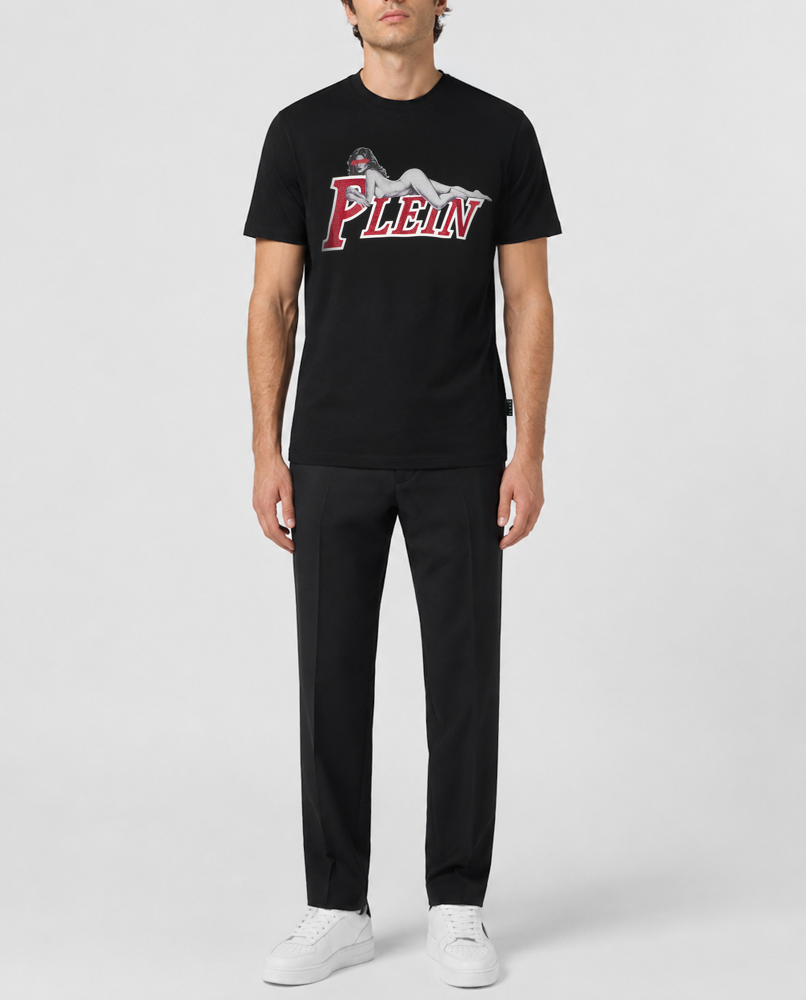 Czarny t-shirt z grafiką i logo Pin Up - Image #3