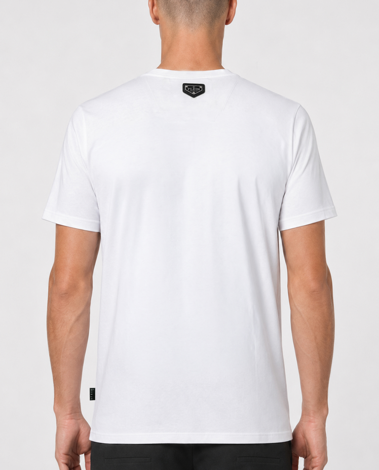 Biały t-shirt z grafiką i logo Pin Up - Image #2