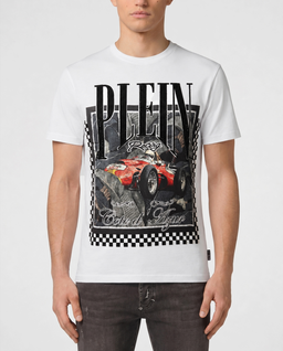 Biały t-shirt z motywem - Image #1
