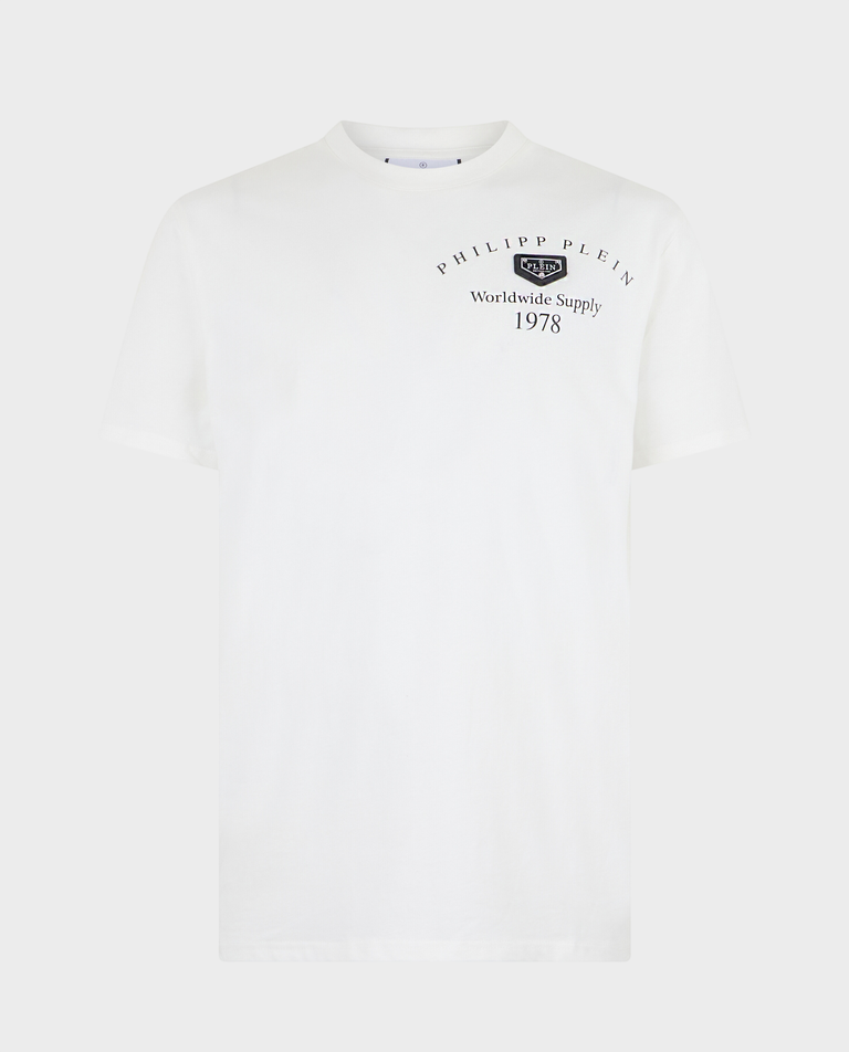 Biały t-shirt z napisami