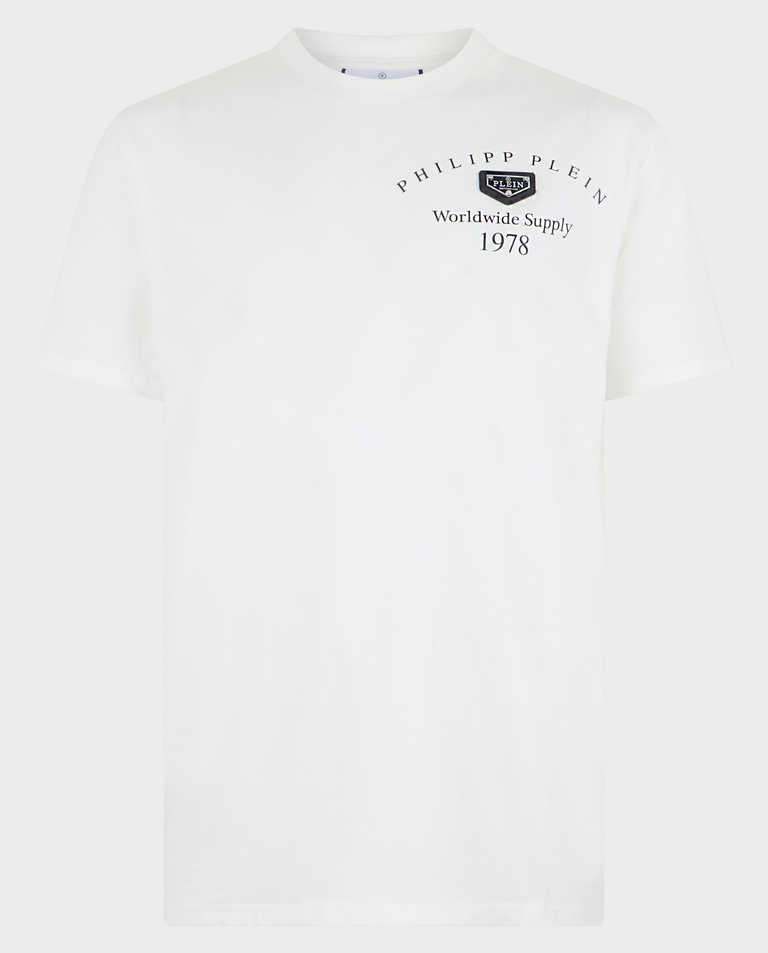 Biały t-shirt z napisami
