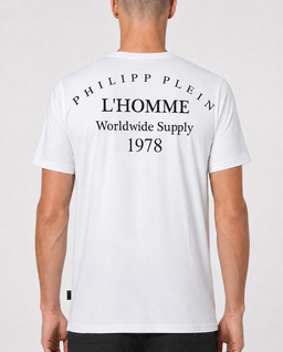 Biały t-shirt z napisami - Image #2