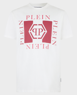 Biały t-shirt z nadrukiem PP - Image #0