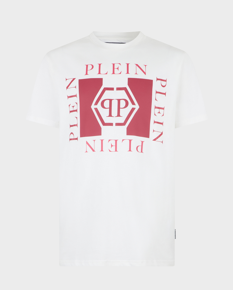 Biały t-shirt z nadrukiem PP