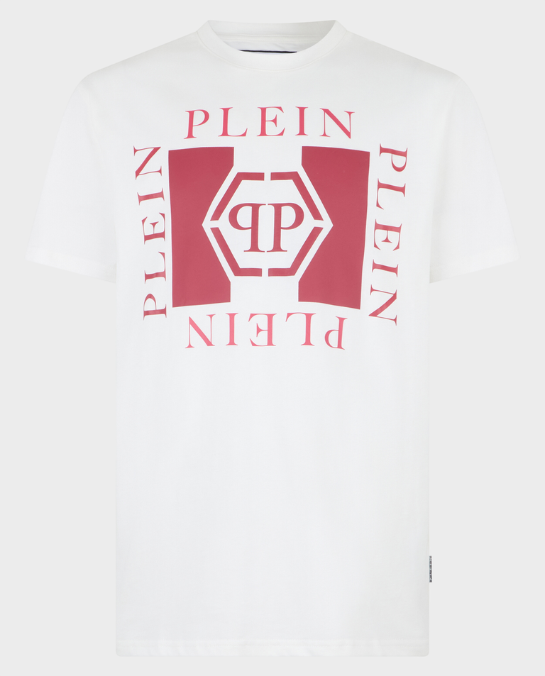 Biały t-shirt z nadrukiem PP