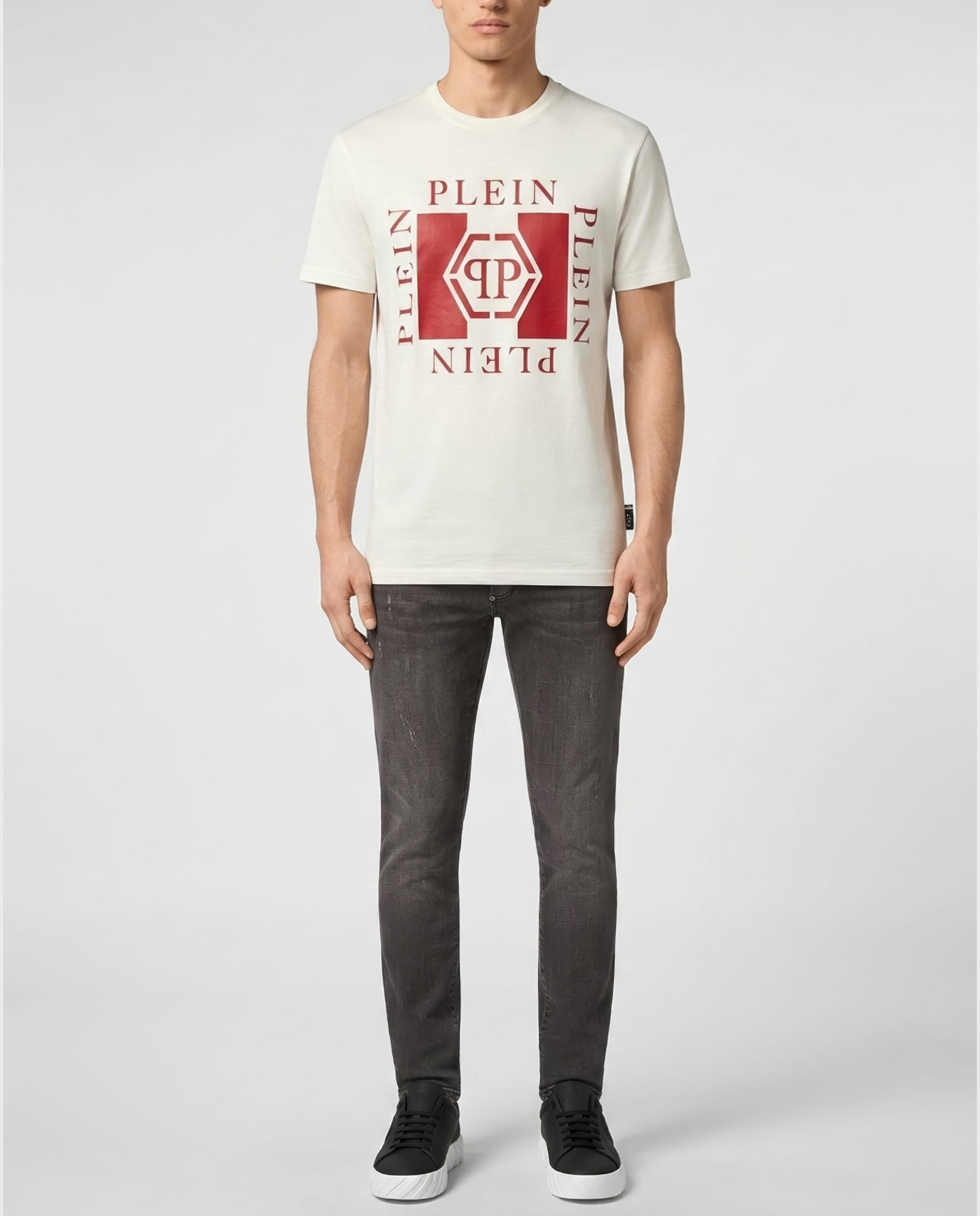 Biały t-shirt z nadrukiem PP - Image #2