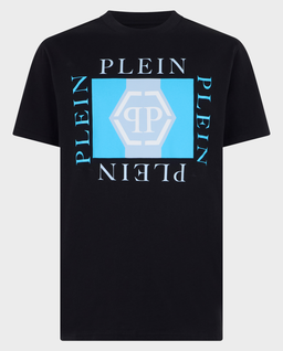 Czarny t-shirt z nadrukiem PP - Image #0