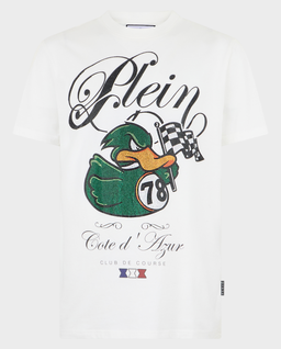 Biały bawełniany T-shirt Duck Côte d'Azur - Image #0