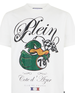 Biały bawełniany T-shirt Duck Côte d'Azur - Image #1