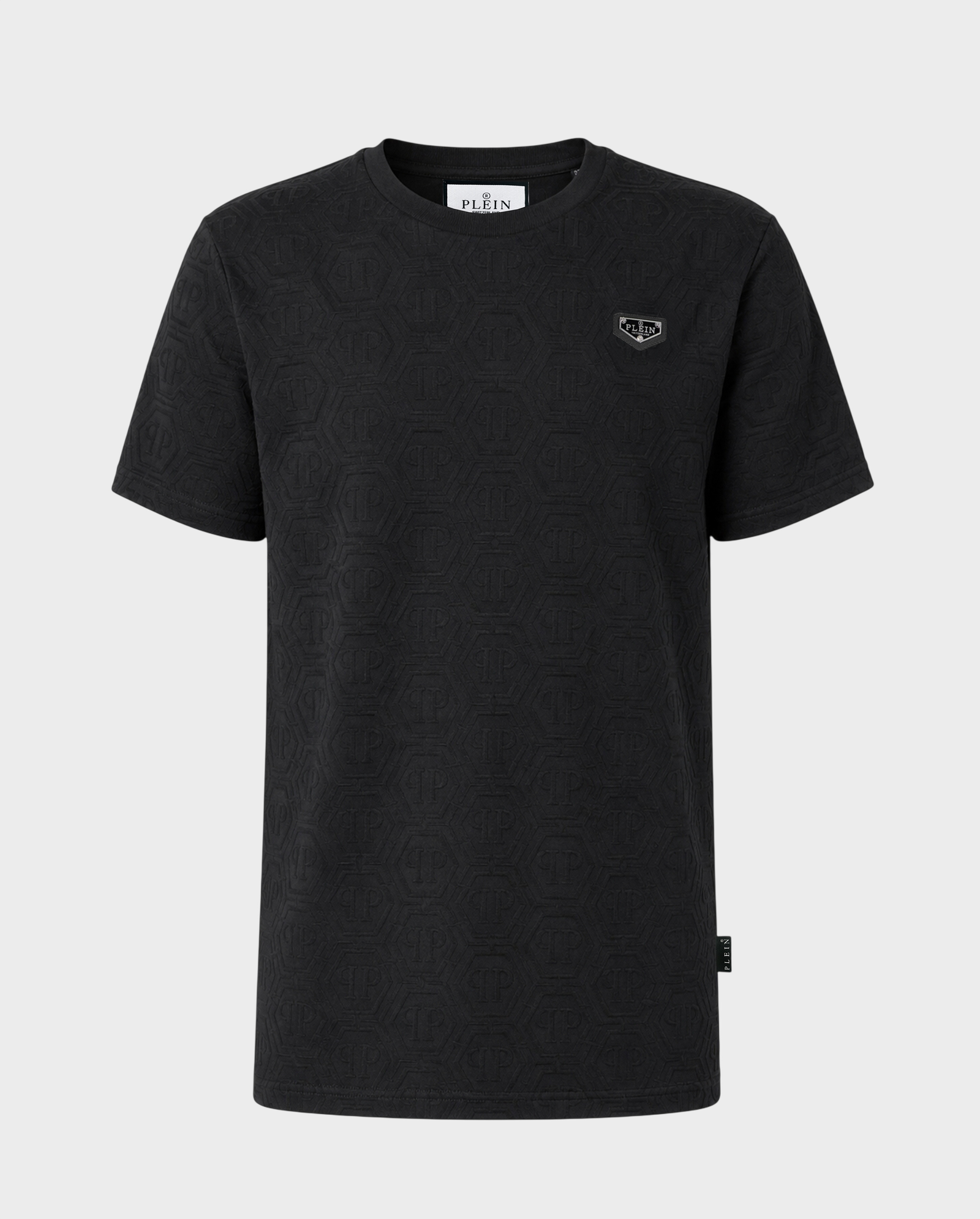 Czarny t-shirt z monogramem - Image #0