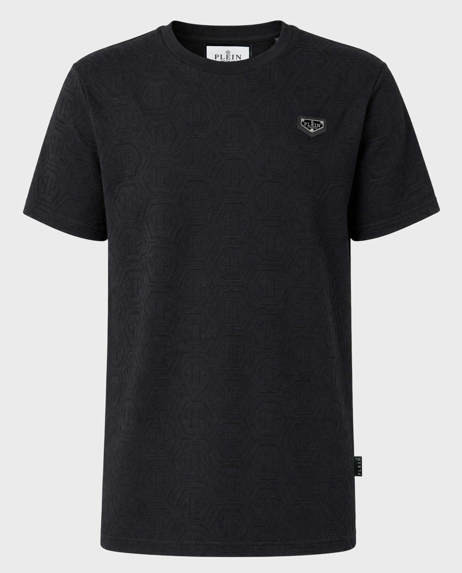 Czarny t-shirt z monogramem - Image #0