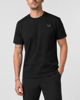 Czarny t-shirt z monogramem - Image #1