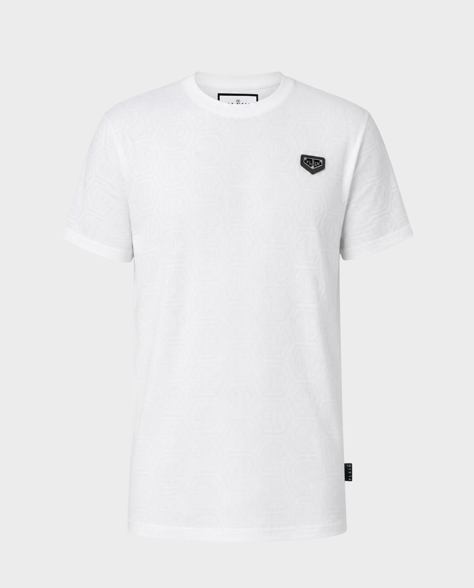 Biały T-shirt z monogramem - Image #0
