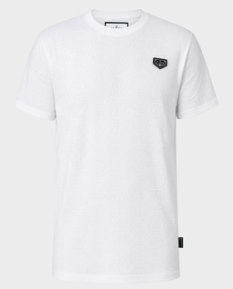 Biały T-shirt z monogramem - Image #0