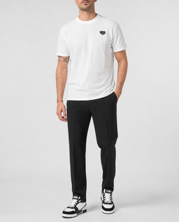 Biały T-shirt z monogramem - Image #3