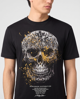 Czarny t-shirt z motywem czaszki - Image #4