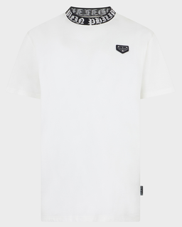 Biały t-shirt z logo - Image #0