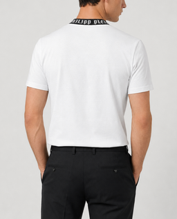 Biały t-shirt z logo - Image #2