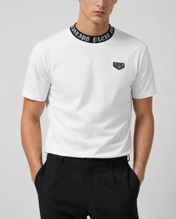 Biały t-shirt z logo - Image #1