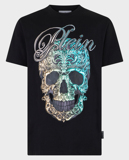 Czarny bawełniany T-shirt Plein Skull Baroque - Image #0